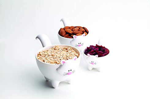 Joie Meow Cat Stackable Kitchen Measuring Cups Set, Colors Vary