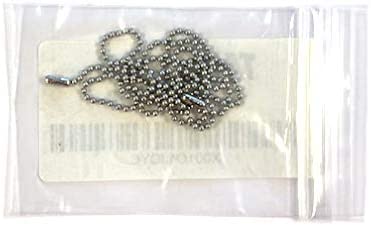 Stainless Steel Military Dog Tag Chain Set - 27 inch and 4.5 inch Ball Chains - 2.4mm #3 Size Chain