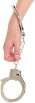 Skeleteen Metal Handcuffs with Keys - Toy Police Costume Prop Accessories Metal Chain Hand Cuffs with Safety Release and Key