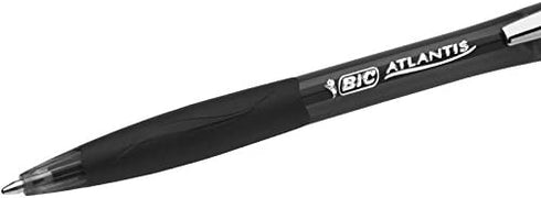 BIC Atlantis Original Retractable Ball Pen, Medium Point (1.0mm), Black, 4-Count