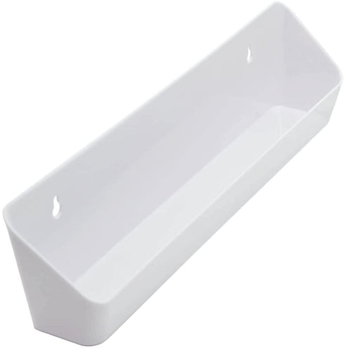 Aiwaiufu Kitchen Sink Front Trays Tip Out Tray Set 14 Inch Polymer Plastic White (2 Pack)
