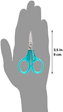 Beaditive Detail Craft Scissors Set (2 Pc.) Curved and Straight, Sharp, Compact | Sewing, Embroidery, Paper Cutting, Crafting | Stainless Steel | Protective Cover