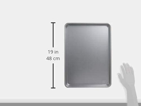 Chicago Metallic Commercial II Traditional Uncoated 16-3/4 by 12-Inch Jelly-Roll Pan, Set of 2 -