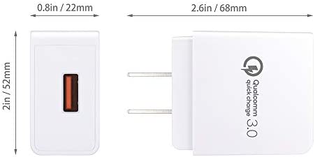 Quick Charge 3.0 Fast Wall Charger for Samsung Galaxy J7 Pro/Sky Pro/Perx,J7 V/J7 Star/Crown/Prime/Eclipse/Refine,J7 Luna/Neo/Max,S6/S6 Plus/S7 Edge /S7 /S4/S3/Note 4/5/Note Edge,5FT Micro Cord