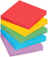 Post-it Super Sticky Notes, 3x3 in, 5 Pads, 2x the Sticking Power, Playful Primaries, Primary Colors (Red, Yellow, Green, Blue, Purple), Recyclable(654-6SSAN)