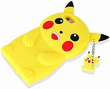 TopSZ Yellow Pikacu Case for iPhone 7/8/SE 2022/2020,3D Cartoon Animal Cover,Girls Kids Teens Boys Man Animated Cool Fun Cute Kawaii Soft Funny Unique Character Cases for iPhone 7/8/SE 2022/2020 4.7"