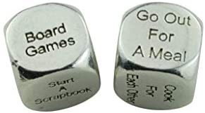 TIN Date Night Dice 10th Anniversary 100% Pure Tin - Create a Unique 10th Anniversary Date Night