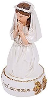 5.5" Kneeling Girl My First Communion Resin Figurine