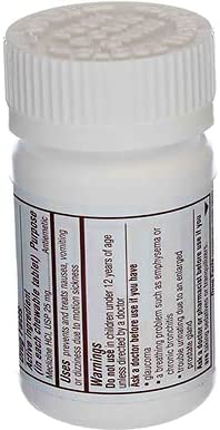 Rugby Travel Sickness Chewables 25 mg Per Bottle, 100 Count