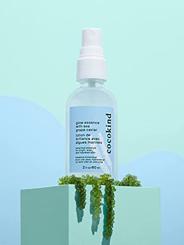 Cocokind Glow Essence with Sea Grape Caviar, Hydrating Primer and Facial Mist, Facial Moisturizer with Sea Buckthorn, Linoleic Acid, and Vitamin E
