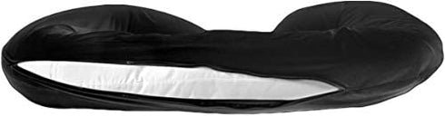 Betty Dain Stretch Jersey Pregnancy / Maternity Pillowcase C-Shape Compatible, Pillowcase Replacement, 100% Cotton Stretch Jersey, Dual Zippers, Stretch Fabric, Machine Washable, 60 x 25 in., Black