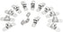 Jersvimc 50Pcs 15/32 Inch(0.47 inch) Stainless Steel Conduit Clamps, Two Hole Strap U Bracket Rigid Pipe Strap Metal U Clamp Conduit Strap Tension Clips U-tube Clamp Heavy Duty