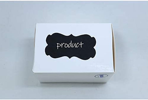Hybsk 300pcs Black Kraft Christmas Gift Stickers Natural Blank Jar Canning Labels 1.25 x 2.28 Inch Holiday Present Tags (Black Kraft Paper)