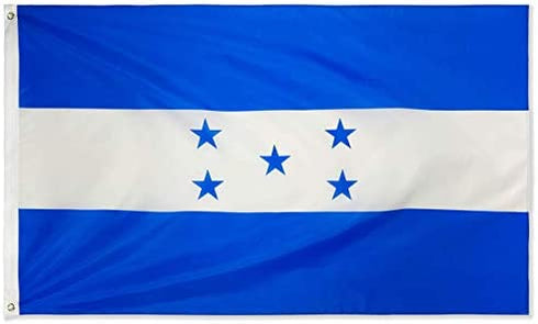 DANF Honduras Flag 3x5 Ft Thick Polyester, Fade Resistant, Brass Grommets, Canvas Header, Double Sided Honduran National Flags 3 x 5 Feet