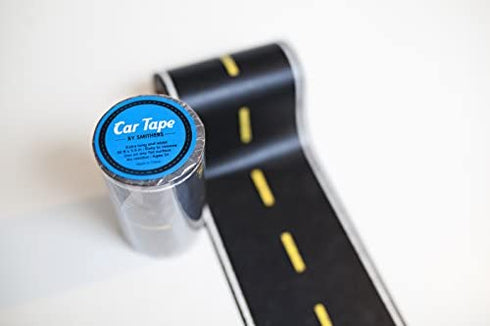 Car Tape, Extra Long and Wide! 3.5 in x 50 ft, Toy Car Road Tape Track for Kids, Great Accessory to Die Cast Cars and Train Sets. Sticker with Printed Street to Play on Floors.