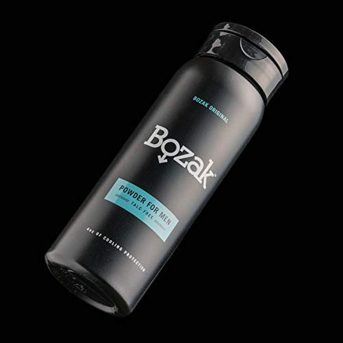 Bozak Cooling Body and Foot Powder for Men – Talc Free, Jock Itch Defense, Deodorant, Stops Chafing, Absorbs Sweat, and Keeps Skin Dry – with Menthol (4 oz.)
