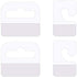 SnowTing 120Pcs Self Adhesive Plastic Hang Clear Tabs Hooks Display Card for Store Retail Display Slat Wall Hook Hangers, J-Hook & Slot Hole Pegboard Hang Tabs 2 Styles - Multiple Pack