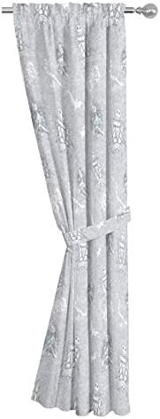Jay Franco Disney Nightmare Before Christmas Meant to Be 63" Inch Drapes - Beautiful Room Décor & Easy Set Up, Bedding - Curtains Include 2 Tiebacks, 4 Piece Set (Official Disney Product)