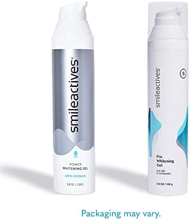 Smileactives Teeth Whitening Gel, Easy to use Teeth Whitener for White Teeth and a Brighter Smile! - Simply add Tooth Paint Gel to Toothpaste! - Safe for Daily use - Large 3.8oz (90 Day Supply)