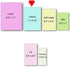 Color Notes Refills fit 9 Disc Classic Size Planners Notes Inserts for 9-Disc Planners 7 x 9.25 Inches Medium Size 9-Disc Planners