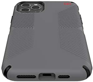 Speck Products Presidio2 Grip Case, Compatible with iPhone 11 PRO Max, Graphite Grey/Cathedral Grey/Black/Blood Red