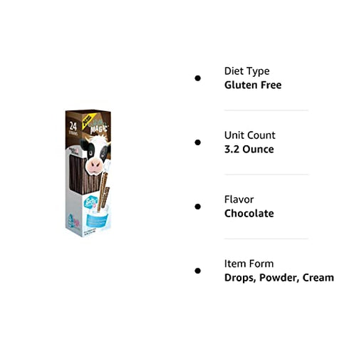 Milk Magic Chocolate Milk Flavoring Straws - 24 Count