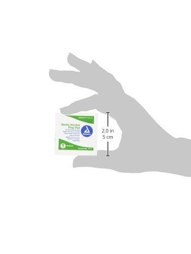 Dynarex 1114 Sterile Alcohol Prep Pad, Medium (Pack of 100)