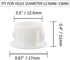 Murtenze 30 Pcs 13mm (1/2") White Hole Plugs, Plastic Flush Type Panel Plugs Fastener Cover, Round Plastic Snap in Locking Tubing Plug for Kitchen Cabinet Furniture