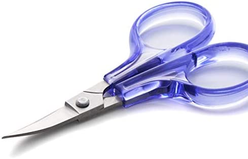 Beaditive Detail Craft Scissors Set (2 Pc.) Curved and Straight, Sharp, Compact | Sewing, Embroidery, Paper Cutting, Crafting | Stainless Steel | Protective Cover