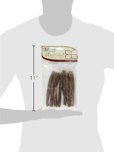Canine Caviar Buffalo Treats - Buffalo Stix, Bully Sticks 6in 7 pieces