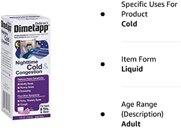Dimetapp Childrens Nighttime Cold and Congestion Grape - 4 fl oz