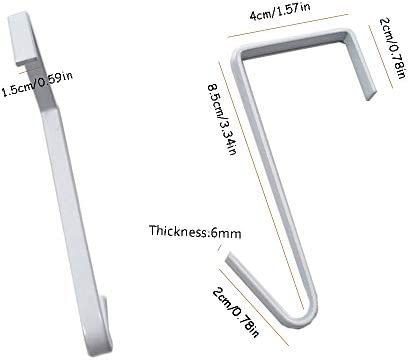12 Pack White Smart Over The Door Hook,2 Side Metal Z Hooks,S Hooks for Hanging Coats,Bags,Towels for Bathroom,Kitchen,Office