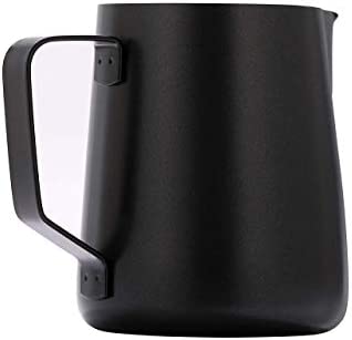 Apexstone Espresso Milk Frothing Pitcher 12 oz Black, Espresso Steaming Pitcher 12 oz, Coffee Milk Frothing Cup, Coffee Steaming Pitcher 12 oz/350 ml