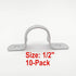 Rigid Pipe Strap Clamp Hanger, 2 Holes, Galvanized or PVC Pipes, IMC Conduit (10, 1/2 Inch)