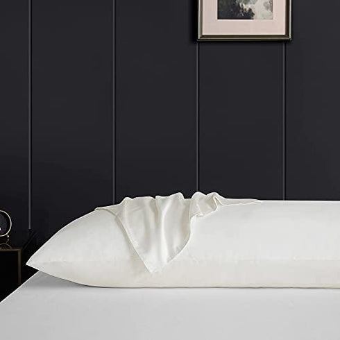 100% Cotton Body Pillow Cover, 800 Thread Count 21x54 Soft Breathable Long Body Pillow Pillowcase, Off-White