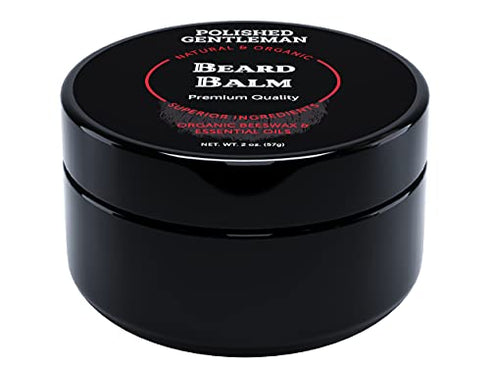 Beard Balm for Men and Mustache Wax - Medium Hold Beard Wax with Beard Oil for Men - Made With Beeswax for Easy Styling - Polishes, Softens and Conditions Beard and Mustache - Itch Free Beard Care 2oz