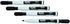 EXPO 1944745 Magnetic Dry Erase Markers with Eraser, Fine Tip, Black, 4-Count