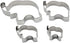 4 PCS Set Cute Elephant Shaped Stainless Steel Cake Fondant Cookie Mold Cutters
