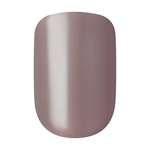KISS imPRESS Color Press-On Nails, Gel Nail Kit, PureFit Technology, Short Length, “Taupe Prize”, Polish-Free Solid Color Manicure, Includes Prep Pad, Mini Nail File, Cuticle Stick, and 30 Fake Nails