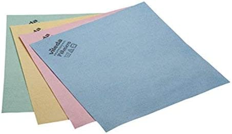 Vileda Professional | PVA Microfiber Green | All Purpose Cleaning Shammy | Shiny Streak Free Results | Synthetic Chamois Towel | Smooth & Absorbent Materials | 5 Pack