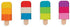OOLY, ICY Pops Fruit-Scented Puzzle Erasers, School Supplies for Kids - Set of 4