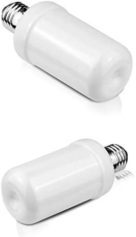 LED Flame Effect Fire E26 Light Bulbs,Creative with Flickering Emulation Lamps,Simulated Nature Fire in Antique Lantern Atmosphere for Holiday Hotel/ Bars/ Home Decoration Restaurants(2 pack)