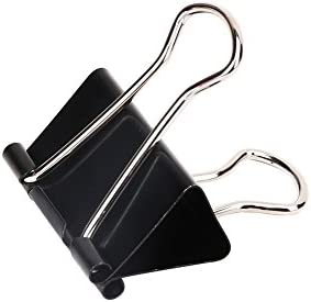 Coofficer Extra Large Binder Clips 2-Inch (24 Pack), Big Paper Clamps for Office Supplies, Black
