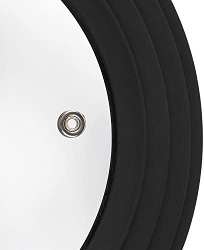 Houseables Pot Lid, Pan Cover, Universal, Silicon, Tempered Glass, Black, Fits 10", 11", 12", 4mm Thick, Vented, Replacement Top for Crockpot, Cast Iron Skillet, Heat Resistant Handle, Dishwasher Safe