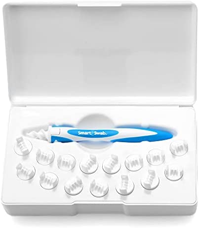 Smart Swab Spiral Ear Cleaner Ear Wax Removal Kit with 16 Tips Replaceable Soft Silicone Tips, Smart Flexible Ear Cleaning Kit & Reusable Ear Cleaning Tool Safe for Adults and Kids
