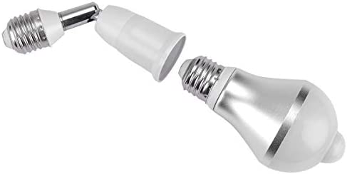 Aukora E26 E27 Light Bulb Socket Extender, Bendable Medium Base Light Socket Converter for Motion Sensor Light Bulb Standard LED Bulbs, Adjustable Vertical 180° Horizontal 360°(2 Pack)