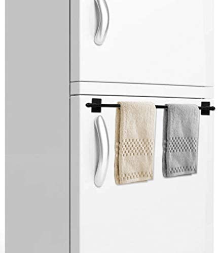 H.VERSAILTEX 2 Pack Magnetic Curtain Rods for Metal Doors Top and Bottom Multi-Use Adjustable Appliances for Iron and Steel Place, Petite Ball Ends, 16 to 28 Inch, 1/2 Inch Diameter, Black