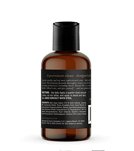 Cremo Distiller's Blend (Reserve Collection) Beard and Face Wash, Specifically Designed to Clean Coarse Facial Hair, 4 Fluid Oz