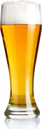 Circleware Ale House Pilsner Beer Glasses Set of 4 Home & Kitchen Drinking Highball Glassware for Water, Wine, Juice, Bar Liquor Decor Beverage, 19 oz,