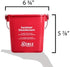 Small Red Sanitizing Bucket - 3 Quart Cleaning Pail - Set of 3 Square Containers